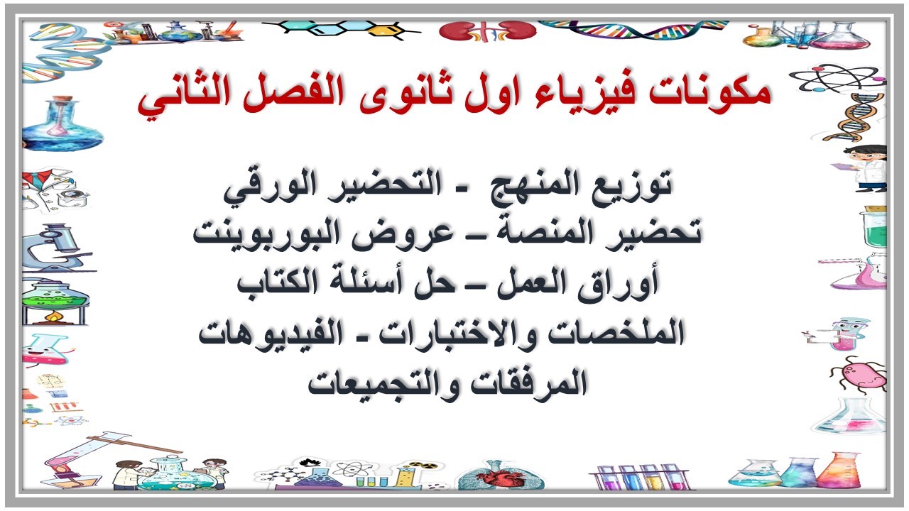 اوراق فيزياء اول ثانوى الفصل الثاني اوراق فيزياء اول ثانوى الفصل الثاني