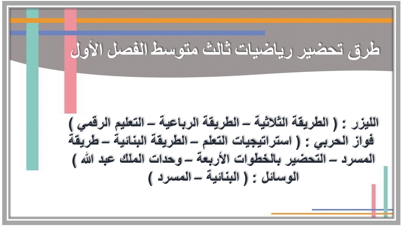 توزيع رياضيات ثالث متوسط الفصل الأول توزيع رياضيات ثالث متوسط الفصل الأول