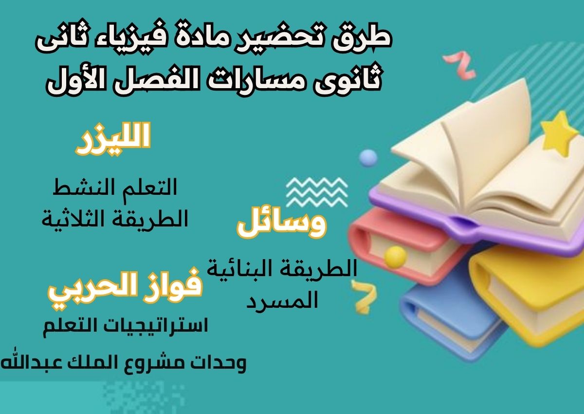 تحضير فيزياء ثانى ثانوى مسارات الفصل الأول تحضير فيزياء ثانى ثانوى مسارات الفصل الأول
