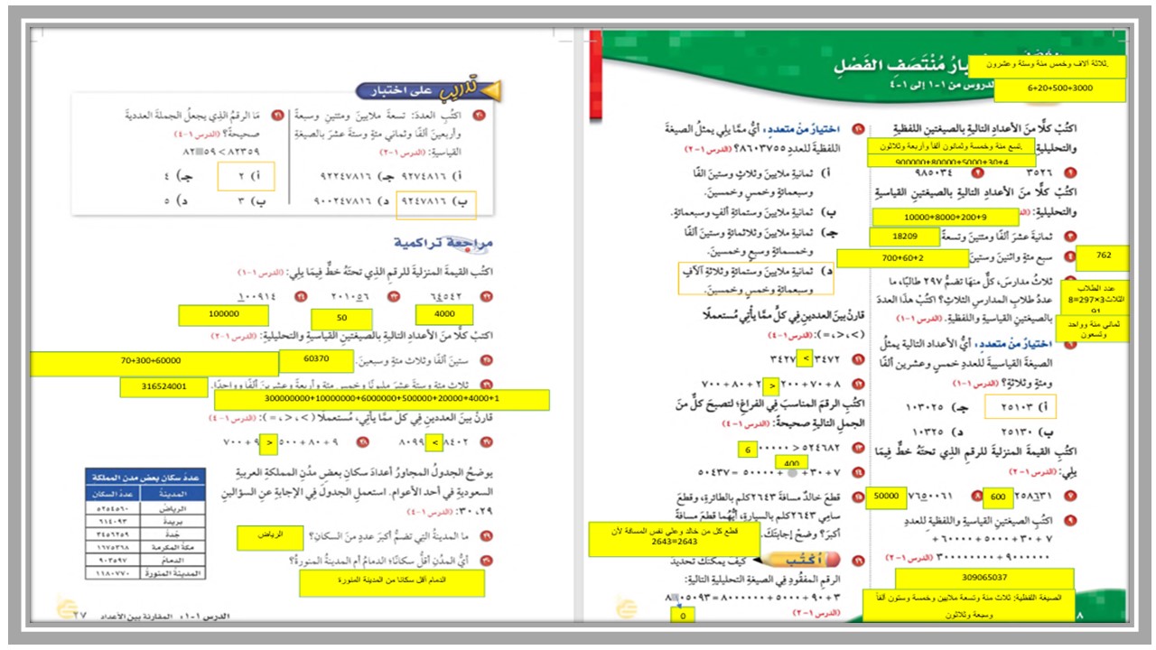توزيع الرياضيات الصف الرابع الإبتدائي الفصل الدراسي الاول توزيع الرياضيات الصف الرابع الإبتدائي الفصل الدراسي الاول