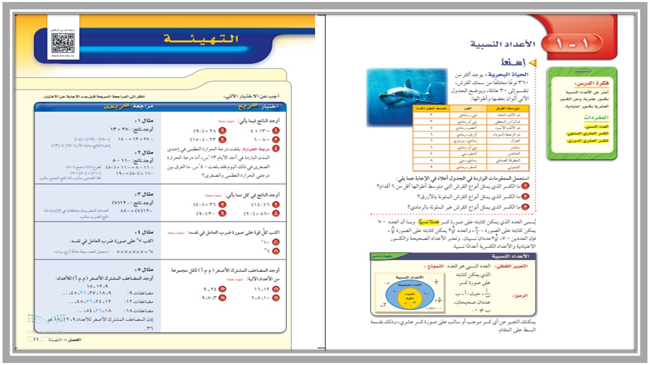كتاب الرياضيات الصف الثانى متوسط الفصل الأول كتاب الرياضيات الصف الثانى متوسط الفصل الأول