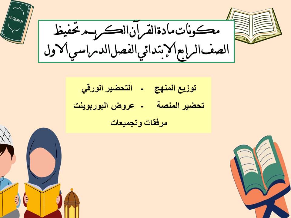 ورق عمل القرآن الكريم تحفيظ الصف الرابع الإبتدائي الفصل الدراسي الاول ورق عمل القرآن الكريم تحفيظ الصف الرابع الإبتدائي الفصل الدراسي الاول