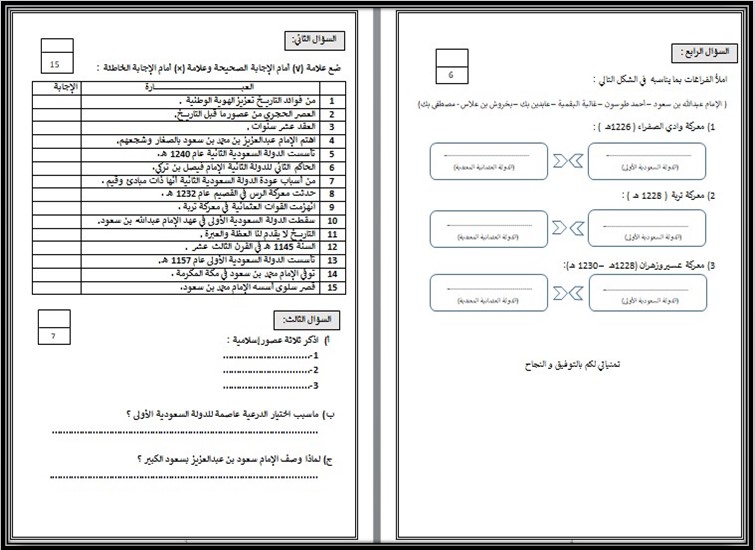 إختبارات الإجتماعيات الصف السادس الإبتدائى الفصل الدراسى الأول إختبارات الإجتماعيات الصف السادس الإبتدائى الفصل الدراسى الأول
