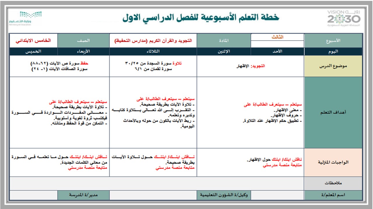 اوراق عمل التجويد الصف الخامس الابتدائي الفصل الدراسي الاول اوراق عمل التجويد الصف الخامس الابتدائي الفصل الدراسي الاول