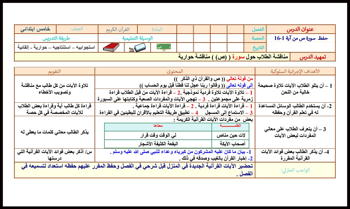 إختبارات تحفيظ قرآن الصف الخامس الابتدائي الفصل الدراسي الاول إختبارات تحفيظ قرآن الصف الخامس الابتدائي الفصل الدراسي الاول