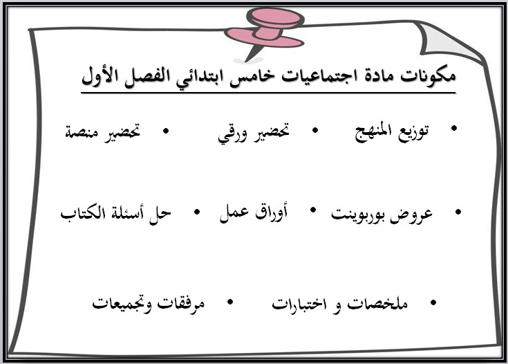 توزيع إجتماعيات الصف الخامس الابتدائي الفصل الدراسي الاول توزيع إجتماعيات الصف الخامس الابتدائي الفصل الدراسي الاول