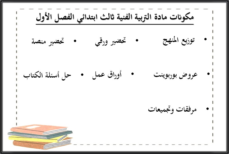 توزيع التربية الفنية الصف الثالث الابتدائي الفصل الدراسي الاول توزيع التربية الفنية الصف الثالث الابتدائي الفصل الدراسي الاول