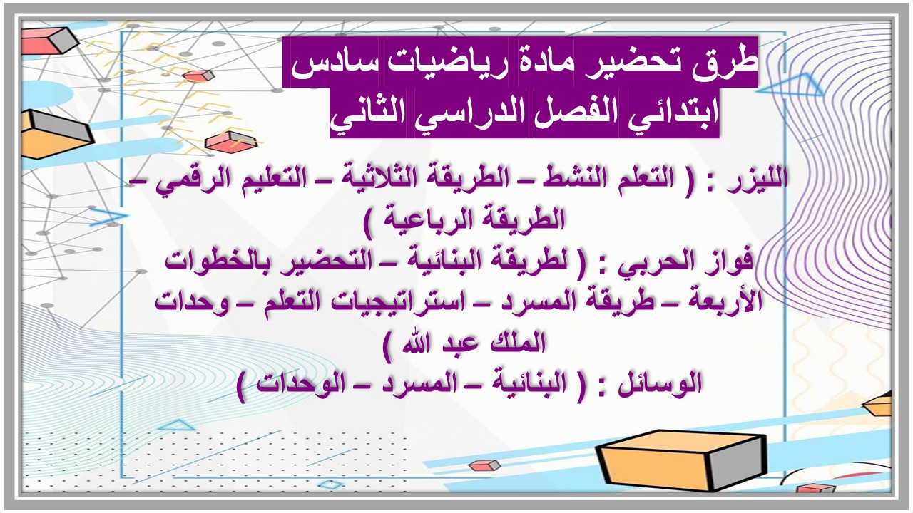 أوراق عمل مادة رياضيات سادس ابتدائي الفصل الدراسي الثاني أوراق عمل مادة رياضيات سادس ابتدائي الفصل الدراسي الثاني