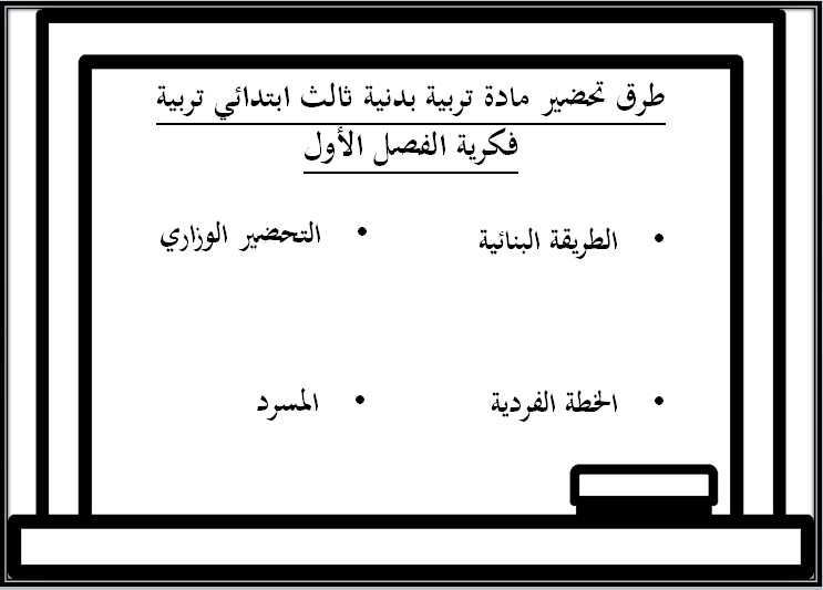 تحضير تربية فكرية مادة تربية بدنية صف ثالث ابتدائي الفصل الأول تحضير تربية فكرية مادة تربية بدنية صف ثالث ابتدائي الفصل الأول