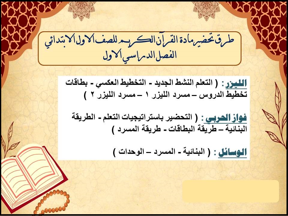 كتاب الطالب لمادة القرآن الكريم للصف الاول الابتدائي الفصل الدراسي الاول كتاب الطالب لمادة القرآن الكريم للصف الاول الابتدائي الفصل الدراسي الاول