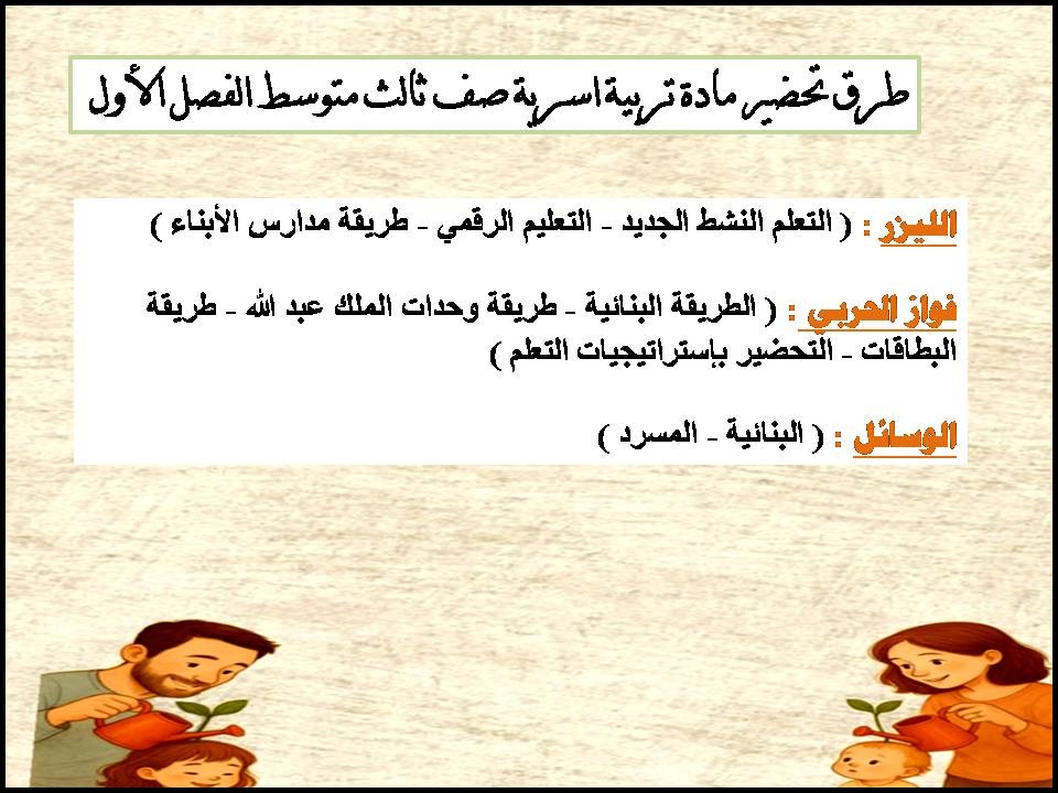 ورق عمل تربية اسرية صف ثالث متوسط الفصل الأول ورق عمل تربية اسرية صف ثالث متوسط الفصل الأول