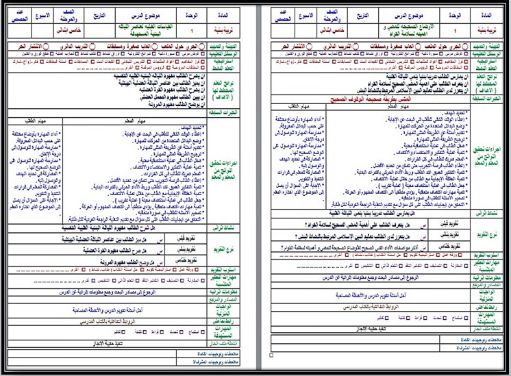 ورق عمل مادة التربية البدنية صف خامس ابتدائى الفصل الدراسي الاول ورق عمل مادة التربية البدنية صف خامس ابتدائى الفصل الدراسي الاول