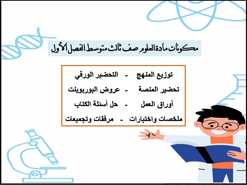 ورق عمل مادة العلوم صف ثالث متوسط الفصل الأول ورق عمل مادة العلوم صف ثالث متوسط الفصل الأول