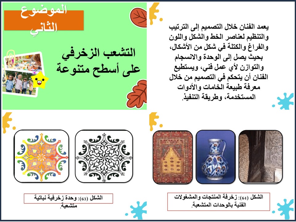 بور بوينت مادة التربية الفنية صف سادس ابتدائى الفصل الاول بور بوينت مادة التربية الفنية صف سادس ابتدائى الفصل الاول