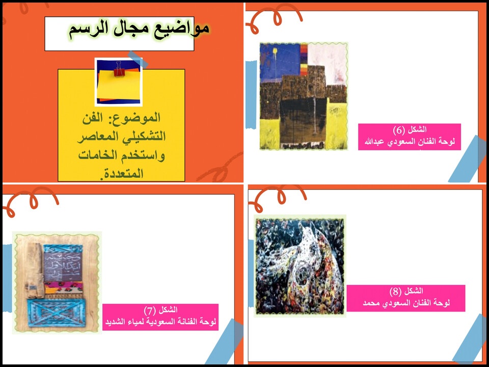 حل أسئلة التربية الفنية الصف الثالث المتوسط فصل دراسي اول حل أسئلة التربية الفنية الصف الثالث المتوسط فصل دراسي اول