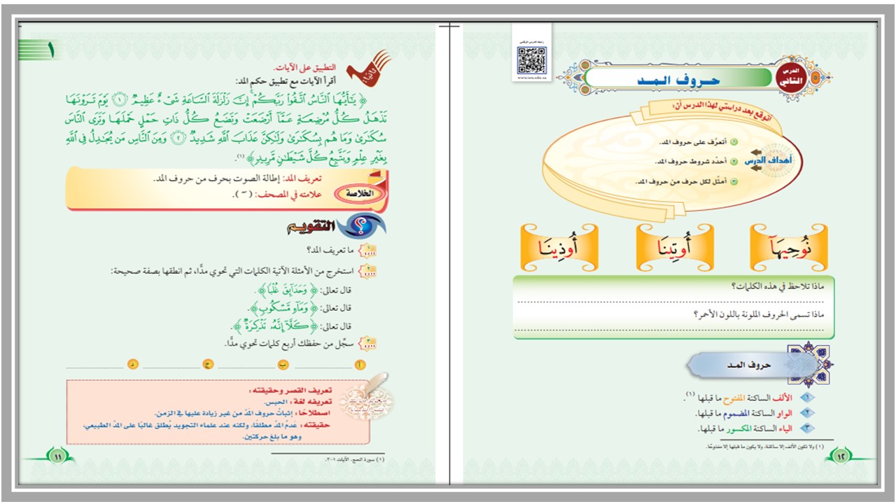 كتاب مادة التجويد صف سادس ابتدائي الفصل الأول كتاب مادة التجويد صف سادس ابتدائي الفصل الأول
