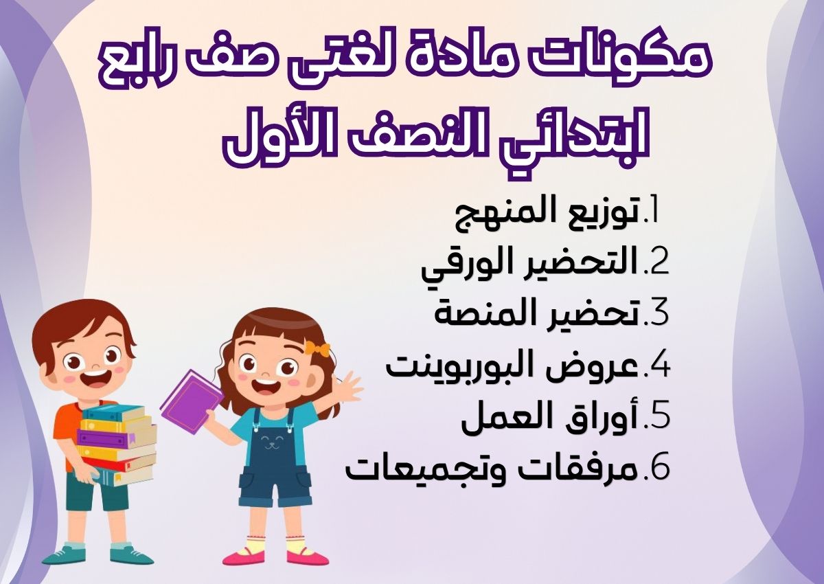 تحضير تربية فكرية لمادة لغتى صف رابع ابتدائي النصف الأول تحضير تربية فكرية لمادة لغتى صف رابع ابتدائي النصف الأول
