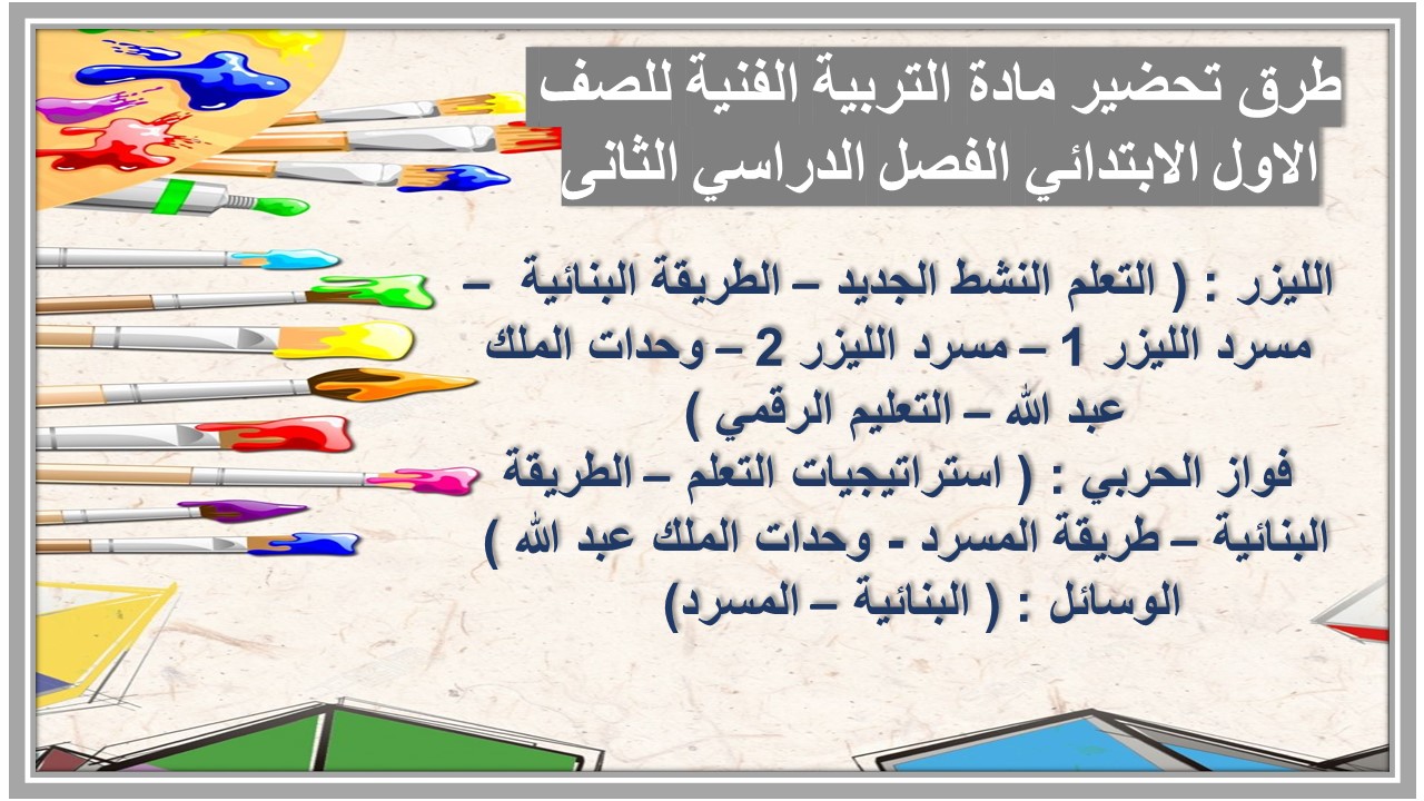 ورق عمل مادة التربية الفنية للصف الاول الابتدائي الفصل الدراسي الثانى ورق عمل مادة التربية الفنية للصف الاول الابتدائي الفصل الدراسي الثانى