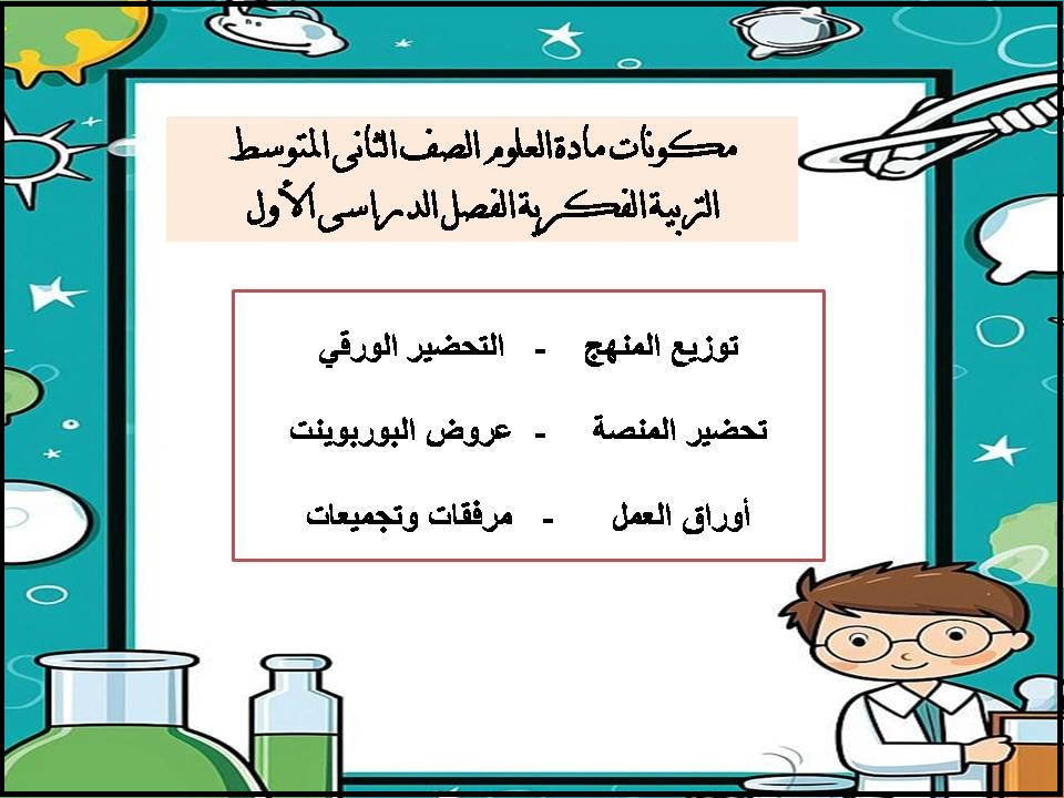 بوربوينت التربية الفكرية علوم الصف الثانى المتوسط الفصل الدراسى الأول بوربوينت التربية الفكرية علوم الصف الثانى المتوسط الفصل الدراسى الأول