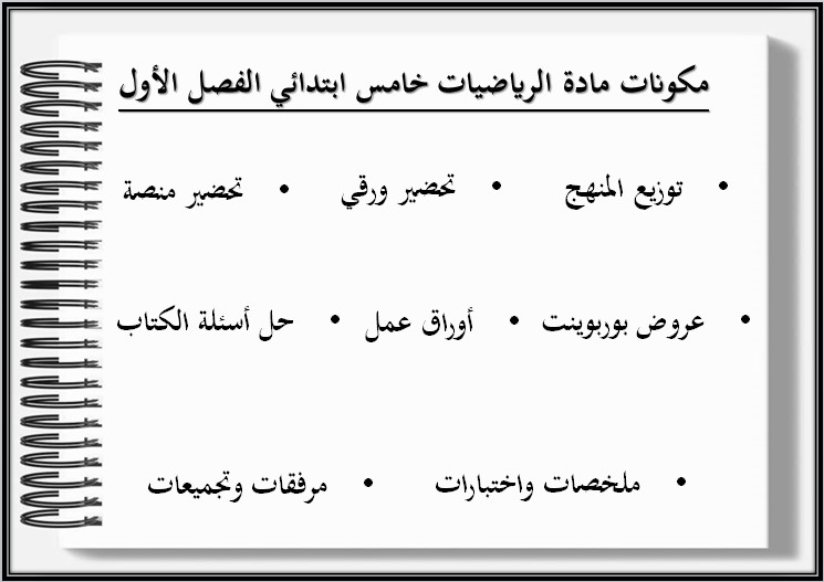 بوربوينت الرياضيات للصف الخامس الابتدائي الفصل الدراسى الاول بوربوينت الرياضيات للصف الخامس الابتدائي الفصل الدراسى الاول