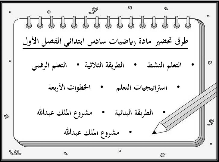 بوربوينت مادة رياضيات للصف السادس الابتدائي الفصل الدراسي الأول بوربوينت مادة رياضيات للصف السادس الابتدائي الفصل الدراسي الأول