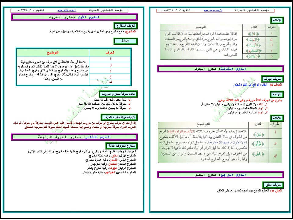 تحضير منصة مدرستي التجويد للصف الثانى المتوسط فصل دراسي أول تحضير منصة مدرستي التجويد للصف الثانى المتوسط فصل دراسي أول