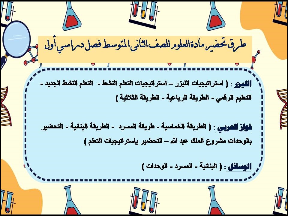 تحضير منصة مدرستي مادة العلوم للصف الثانى المتوسط فصل دراسي أول تحضير منصة مدرستي مادة العلوم للصف الثانى المتوسط فصل دراسي أول