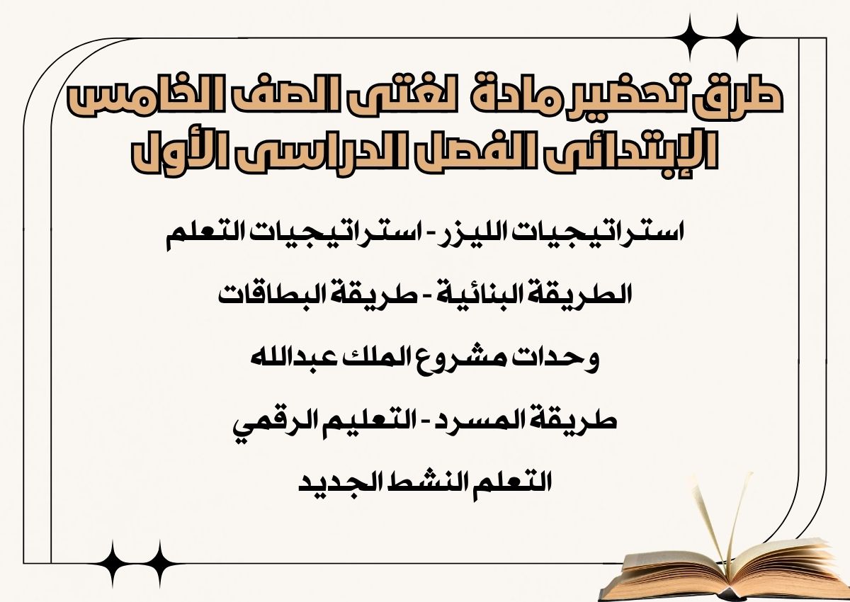 كتاب مادة لغتى الصف الخامس الإبتدائى الفصل الدراسى الأول كتاب مادة لغتى الصف الخامس الإبتدائى الفصل الدراسى الأول