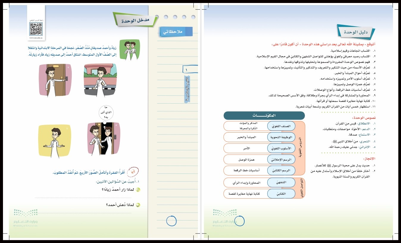 كتاب مادة لغتى الصف الأول متوسط الفصل الدراسى الأول كتاب مادة لغتى الصف الأول متوسط الفصل الدراسى الأول