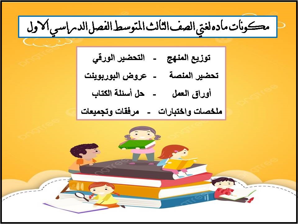 بوربوينت ماده لغتي الصف الثالث المتوسط الفصل الدراسي الاول بوربوينت ماده لغتي الصف الثالث المتوسط الفصل الدراسي الاول