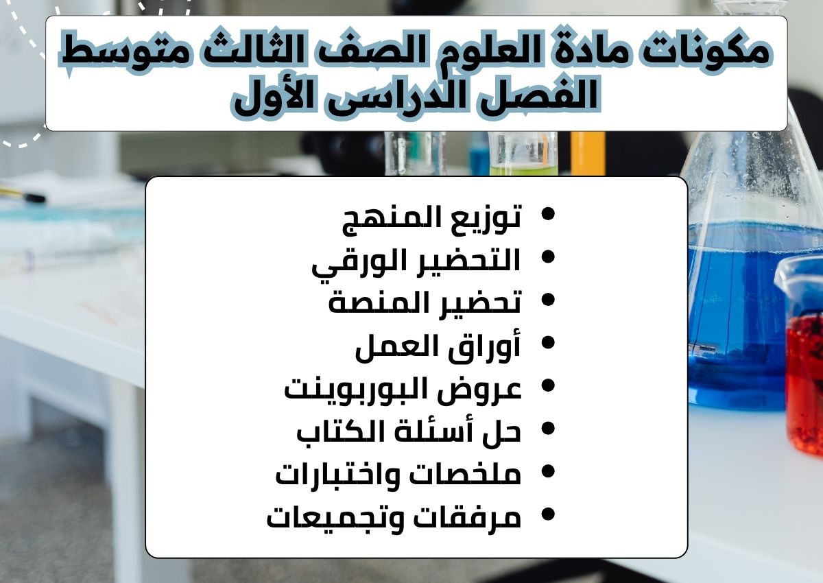 كتاب الطالب مادة العلوم الصف الثالث متوسط الفصل الدراسى الأول كتاب الطالب مادة العلوم الصف الثالث متوسط الفصل الدراسى الأول