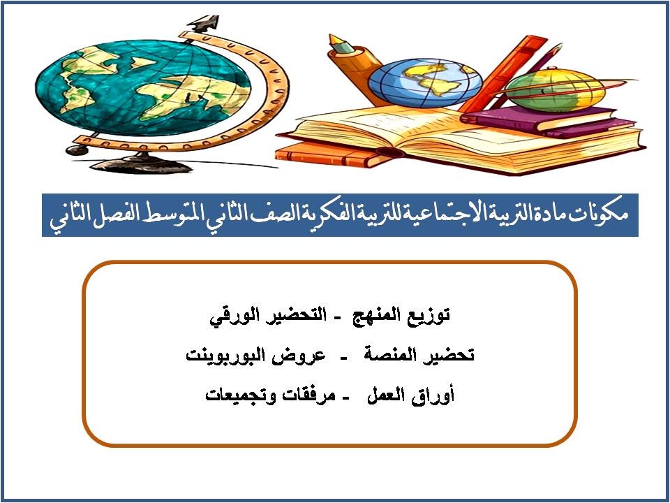 بوربوينت التربية الاجتماعية للتربية الفكرية الصف الثانى المتوسط الفصل الثاني بوربوينت التربية الاجتماعية للتربية الفكرية الصف الثانى المتوسط الفصل الثاني