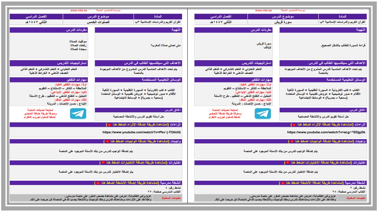 بوربوينت الدراسات الاسلامية للتربية الفكرية الصف الثالث الابتدائى الفصل الثاني بوربوينت الدراسات الاسلامية للتربية الفكرية الصف الثالث الابتدائى الفصل الثاني