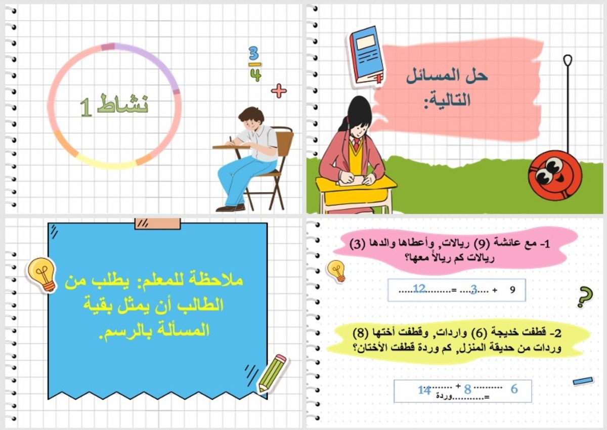 بوربوينت الرياضيات للتربية الفكرية صف اول متوسط الفصل الثاني بوربوينت الرياضيات للتربية الفكرية صف اول متوسط الفصل الثاني