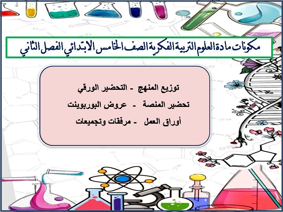 بوربوينت لمادة العلوم التربية الفكرية الصف الخامس الابتدائي الفصل الثاني بوربوينت لمادة العلوم التربية الفكرية الصف الخامس الابتدائي الفصل الثاني
