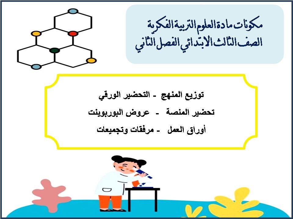 بوربوينت مادة العلوم التربية الفكرية الصف الثالث الابتدائي الفصل الثاني بوربوينت مادة العلوم التربية الفكرية الصف الثالث الابتدائي الفصل الثاني