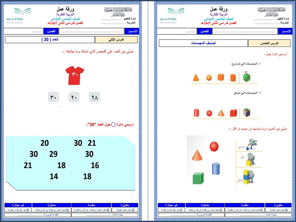 بوربوينت مادة رياضيات التربية الفكرية الصف الخامس الابتدائى الفصل الثاني بوربوينت مادة رياضيات التربية الفكرية الصف الخامس الابتدائى الفصل الثاني