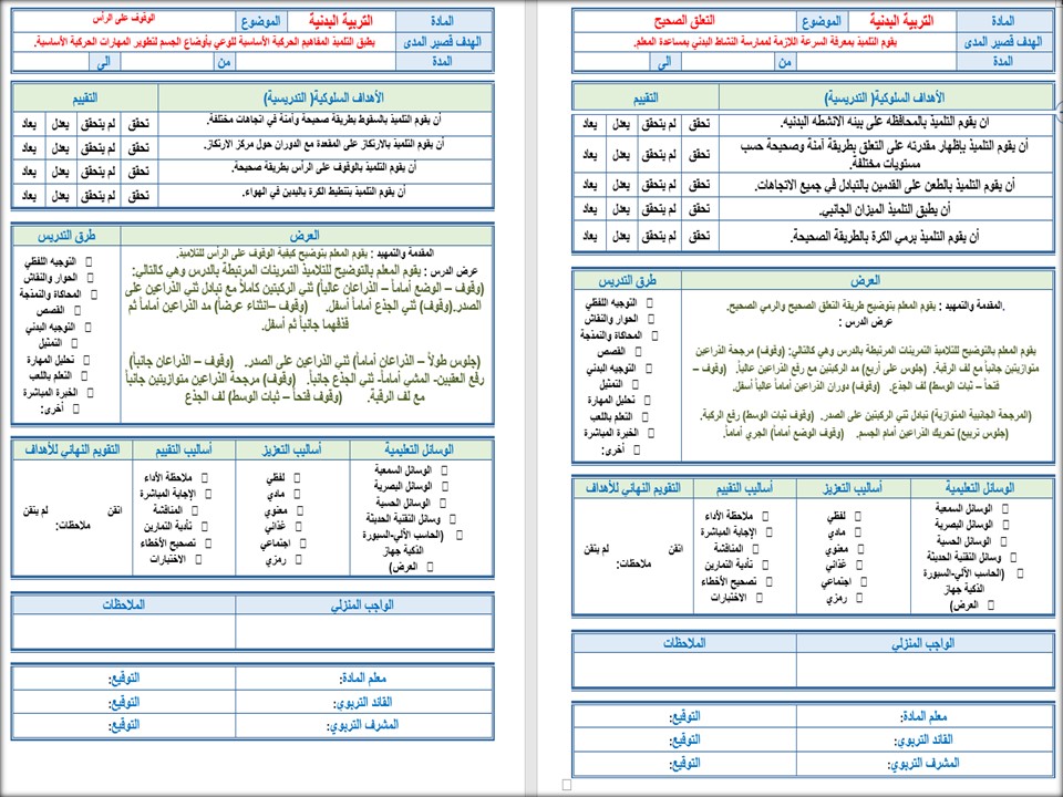 تحضير لمادة التربية البدينة التربية الفكرية الصف الثالث الابتدائي الفصل الثاني تحضير لمادة التربية البدينة التربية الفكرية الصف الثالث الابتدائي الفصل الثاني