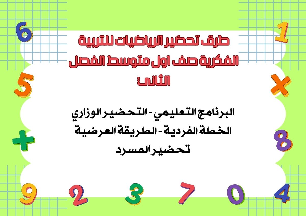 بوربوينت الرياضيات للتربية الفكرية صف اول متوسط الفصل الثاني بوربوينت الرياضيات للتربية الفكرية صف اول متوسط الفصل الثاني
