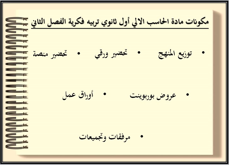 ورق عمل مادة الحاسب الالي للتربية الفكرية صف اول ثانوي الفصل الثاني ورق عمل مادة الحاسب الالي للتربية الفكرية صف اول ثانوي الفصل الثاني