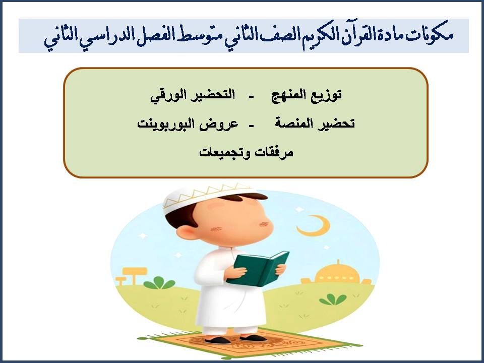 ورق عمل مادة القرآن الكريم الصف الثانى متوسط الفصل الدراسى الثانى ورق عمل مادة القرآن الكريم الصف الثانى متوسط الفصل الدراسى الثانى