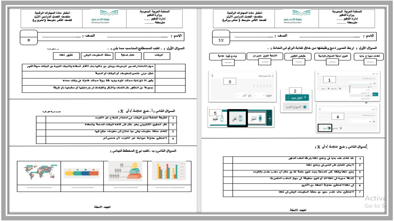 اوراق عمل مادة الحاسب الألي الصف الثاني المتوسط الفصل الدراسي الاول اوراق عمل مادة الحاسب الألي الصف الثاني المتوسط الفصل الدراسي الاول
