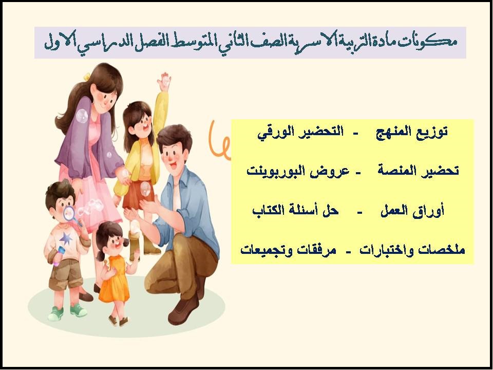 مهارات مادة التربية الاسرية الصف الثاني المتوسط الفصل الدراسي الاول مهارات مادة التربية الاسرية الصف الثاني المتوسط الفصل الدراسي الاول