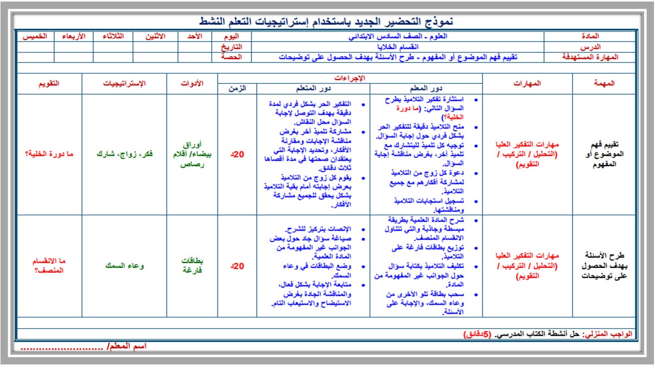 مهارات مادة العلوم الصف السادس الإبتدائى الفصل الدراسى الأول مهارات مادة العلوم الصف السادس الإبتدائى الفصل الدراسى الأول