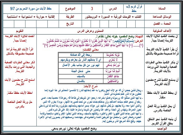 مهارات مادة القرآن تحفيظ الصف الثالث الإبتدائى الفصل الدراسى الأول مهارات مادة القرآن تحفيظ الصف الثالث الإبتدائى الفصل الدراسى الأول