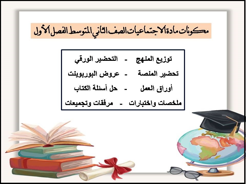 ملخص مادة الاجتماعيات الصف الثاني المتوسط الفصل الأول ملخص مادة الاجتماعيات الصف الثاني المتوسط الفصل الأول