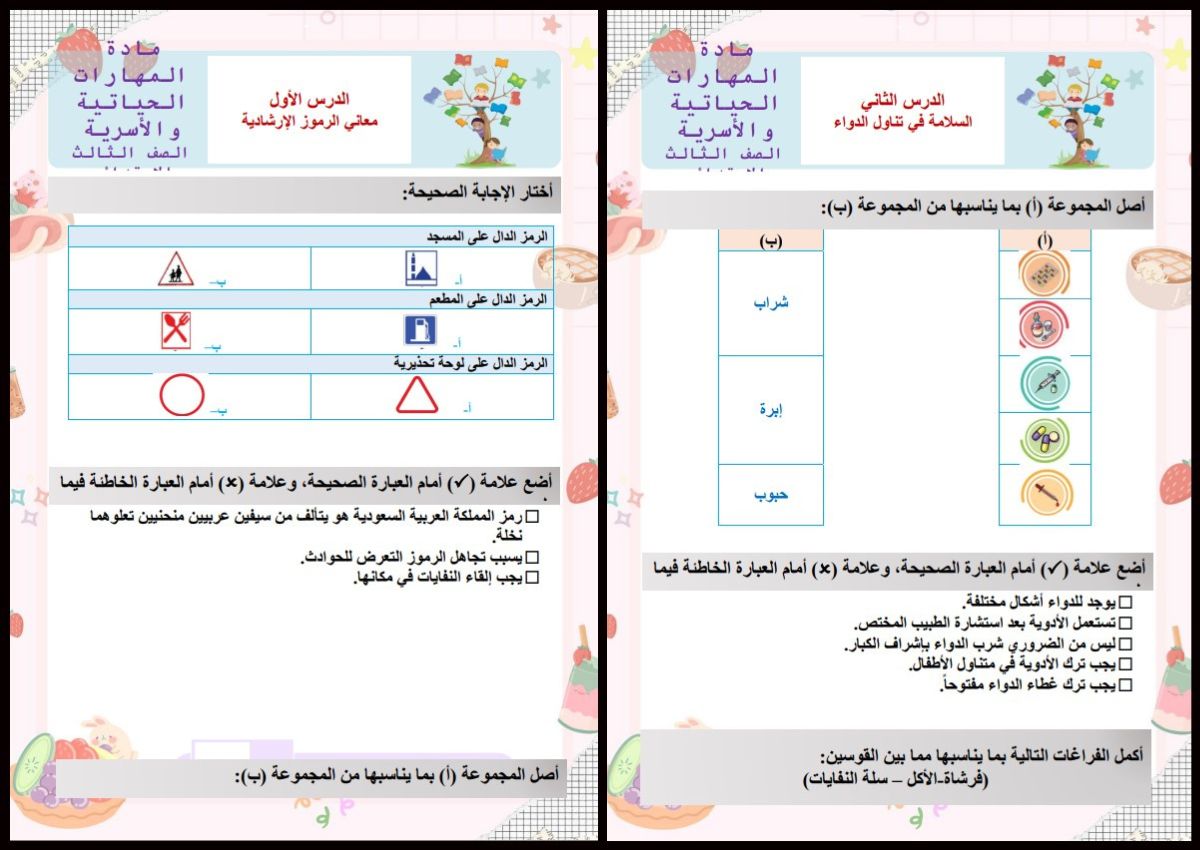 ملخص مادة التربية الأسرية الصف الثالث الابتدائي الفصل الأول ملخص مادة التربية الأسرية الصف الثالث الابتدائي الفصل الأول