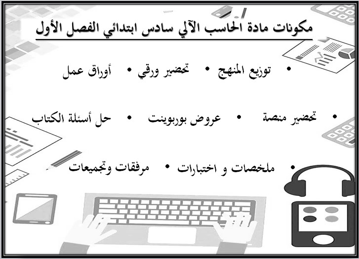 ورق عمل مادة الحاسب الآلى الصف السادس الابتدائى الفصل الدراسى الأول ورق عمل مادة الحاسب الآلى الصف السادس الابتدائى الفصل الدراسى الأول