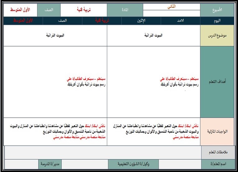 تحضير منصة مدرستي مادة تربية فنية صف أول متوسط فصل دراسي اول تحضير منصة مدرستي مادة تربية فنية صف أول متوسط فصل دراسي اول