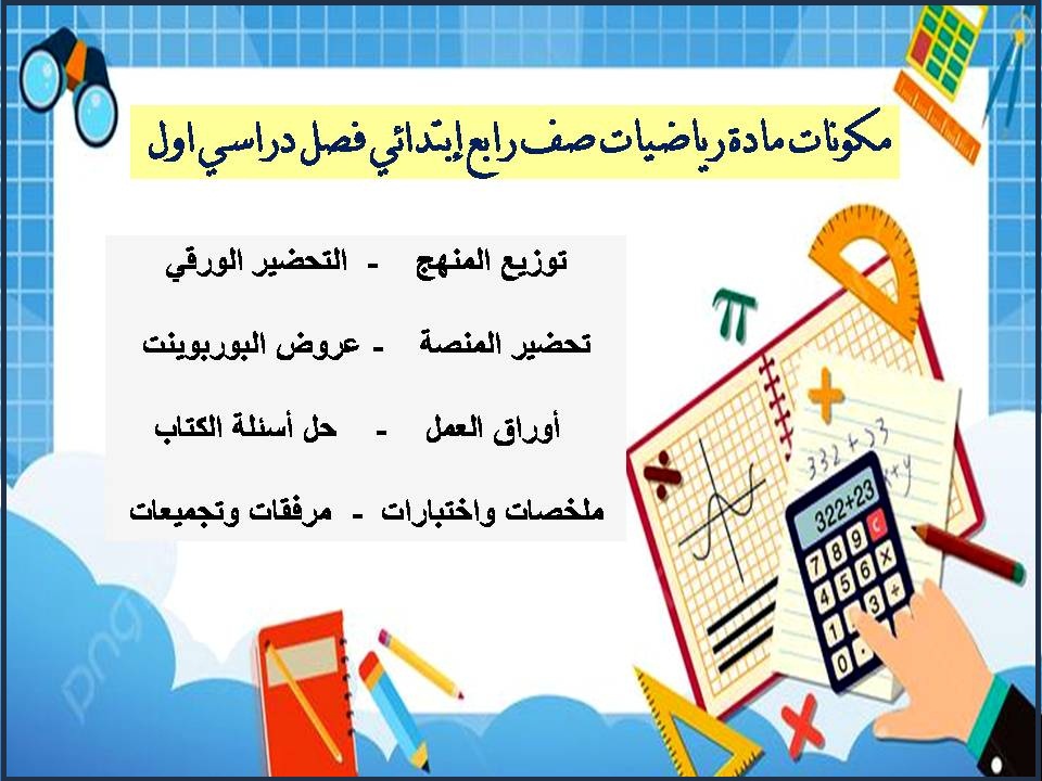 تحضير منصة مدرستي مادة رياضيات صف رابع إبتدائي فصل دراسي اول تحضير منصة مدرستي مادة رياضيات صف رابع إبتدائي فصل دراسي اول